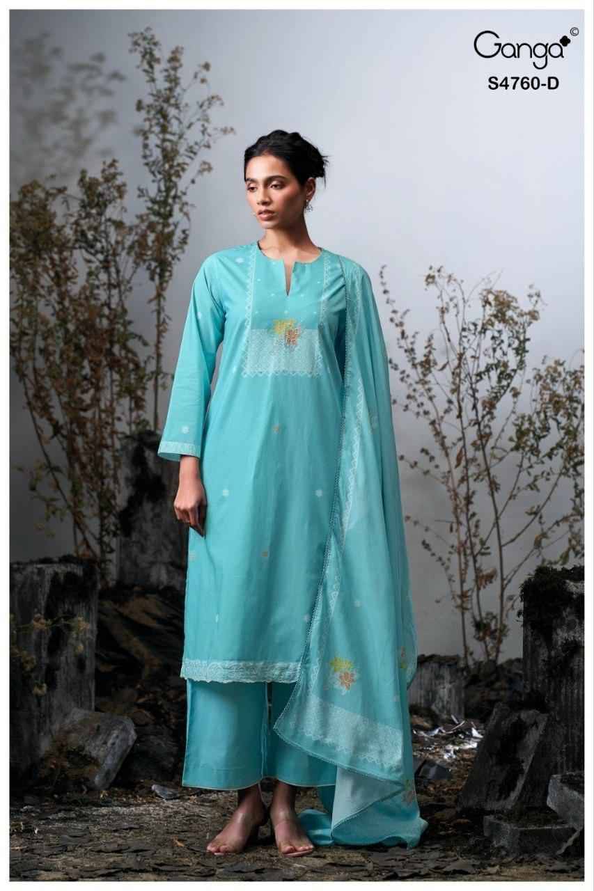 KAYEL 4760 Series By Ganga Fashion Beautiful Festive Suits Stylish Colorful Fancy Casual Wear & Ethnic Wear PREMIUM COTTON Print Dresses At Wholesale Price